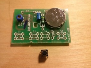 Circuit board with the button removed